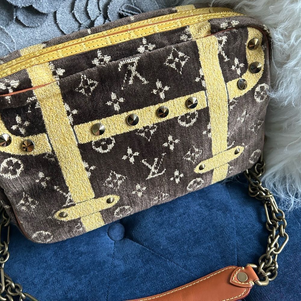 🛑SOLD🛑Louis Vuitton LV Vintage velvet Trompe L'oeil Trocadero Shoulder Bag - Picture 5 of 6
